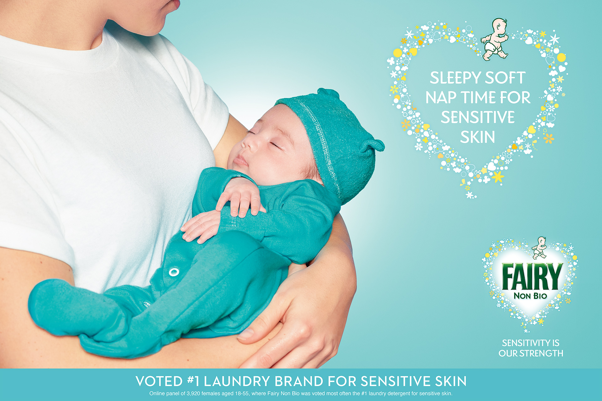 Fairy Non Bio Naptime Sensitivity is our Strength Advertising Campaign