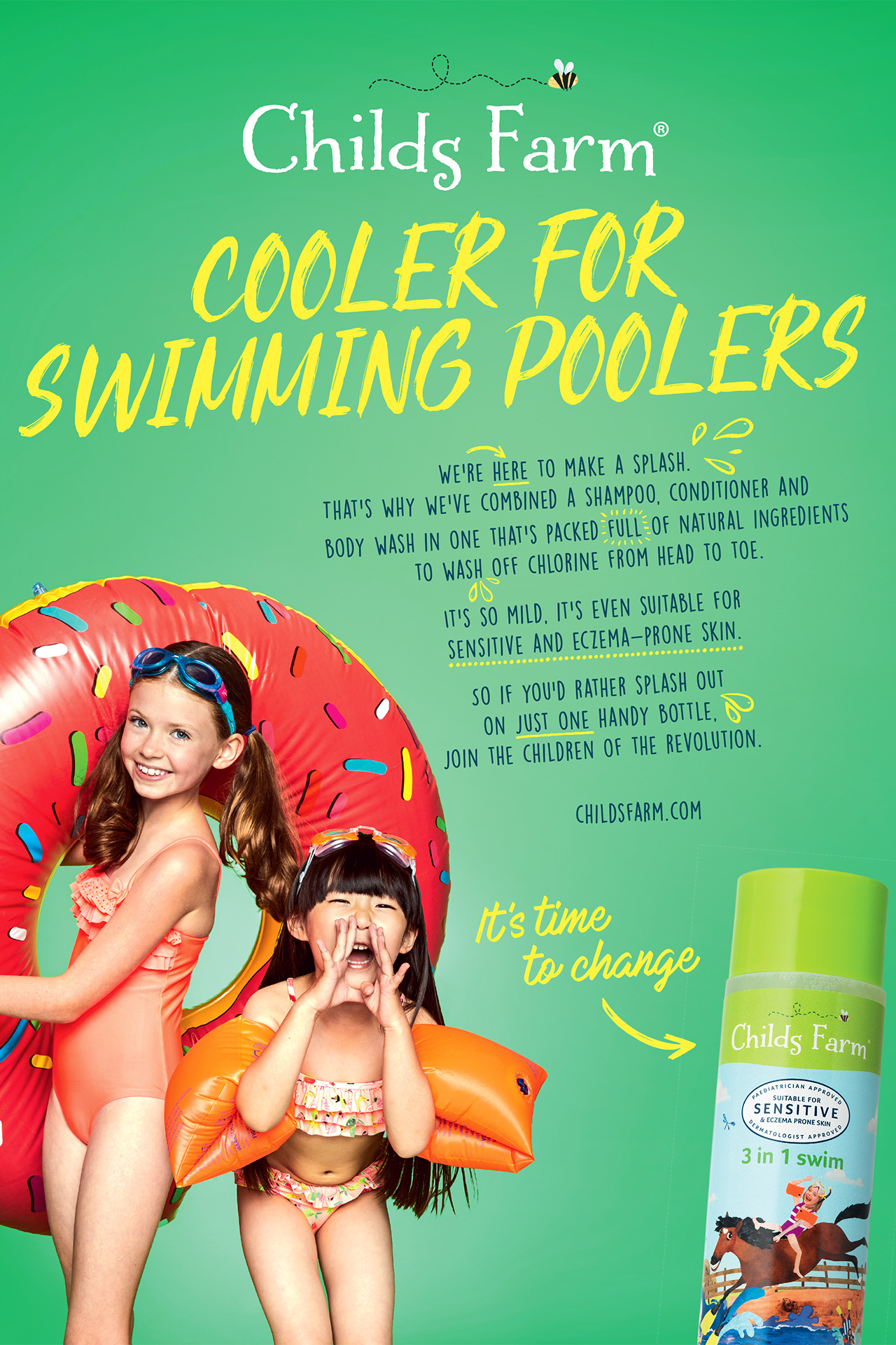 Childs Farm  Advert SWIMMING POOLERS Emma Tunbridge