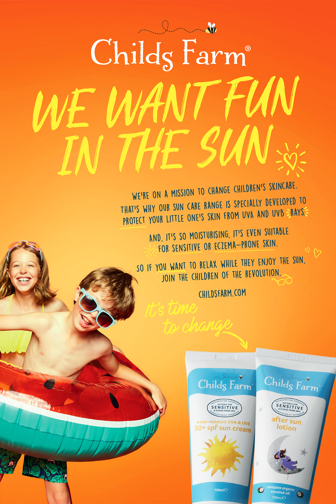 Childs Farm Advert WE WANT FUN IN THE SUN
