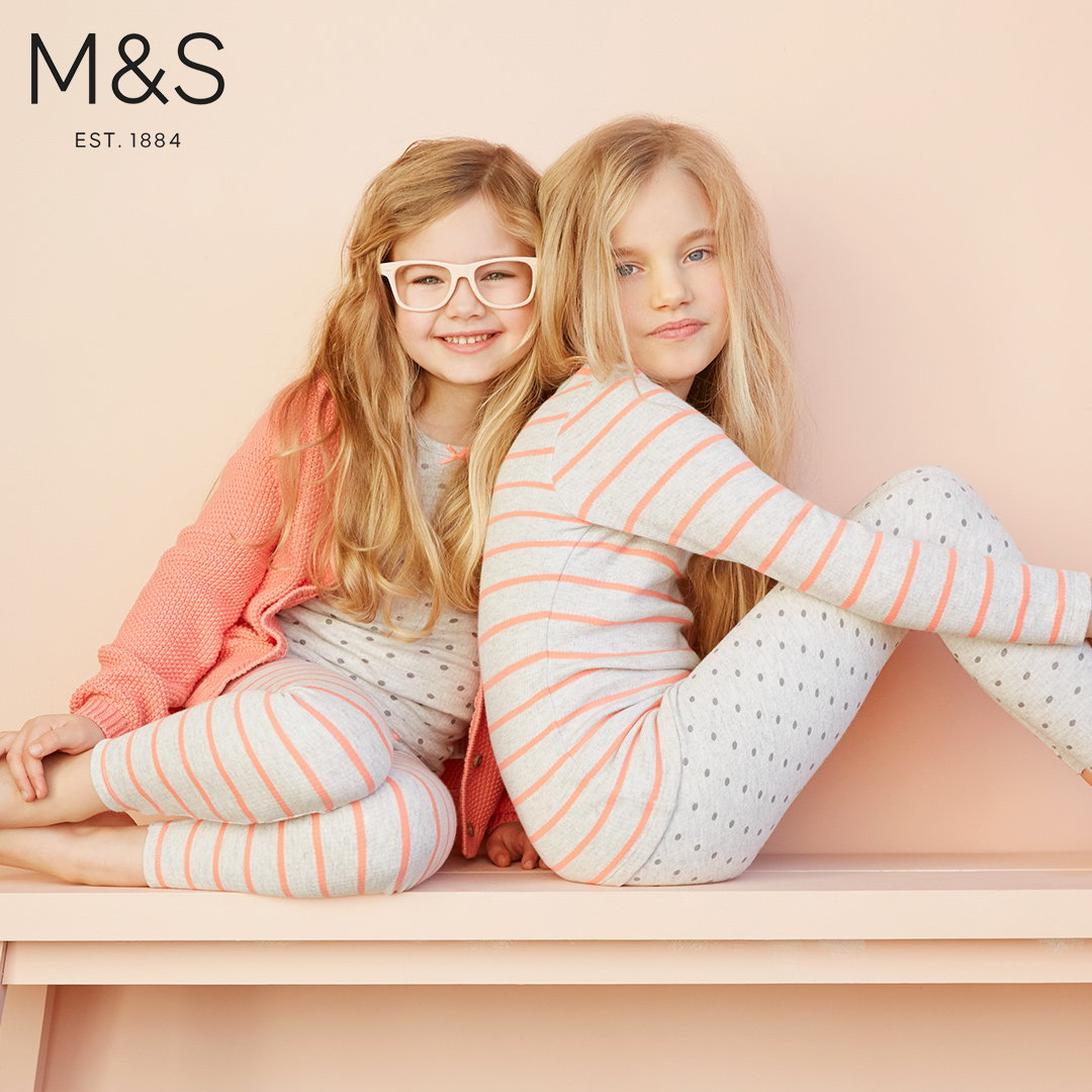 Marks and Spencers kids fashion pink girls