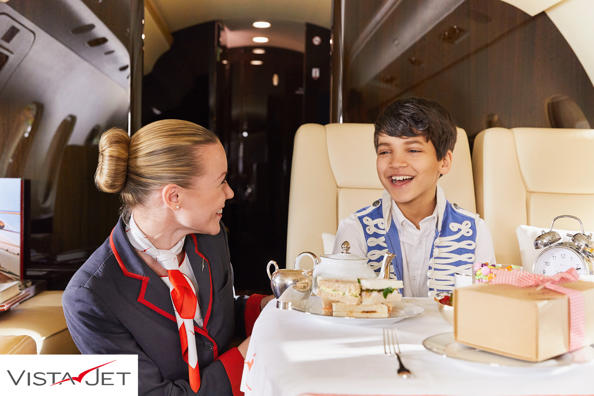 Child with air hostess